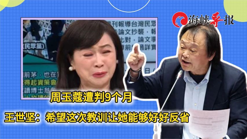 周玉蔻遭判9个月，王世坚：希望这次教训让她能够好好反省