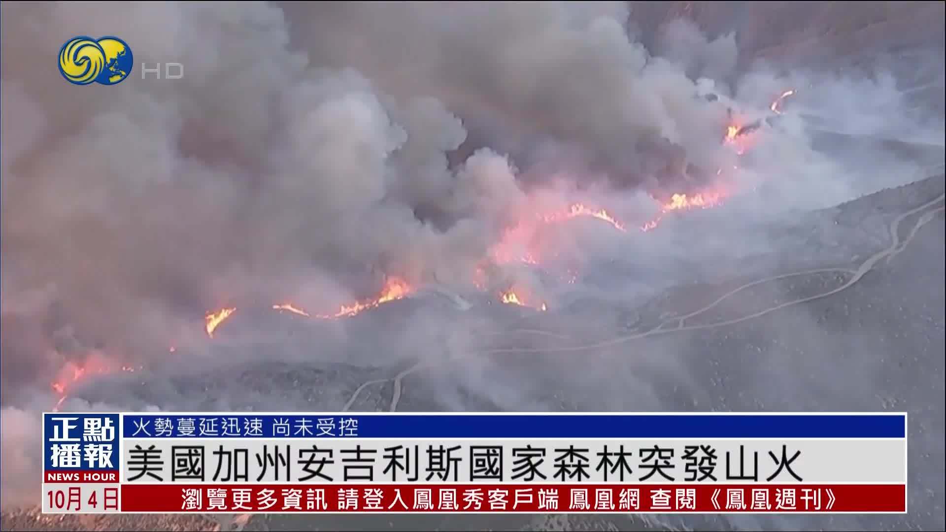 美国加州安吉利斯国家森林突发山火