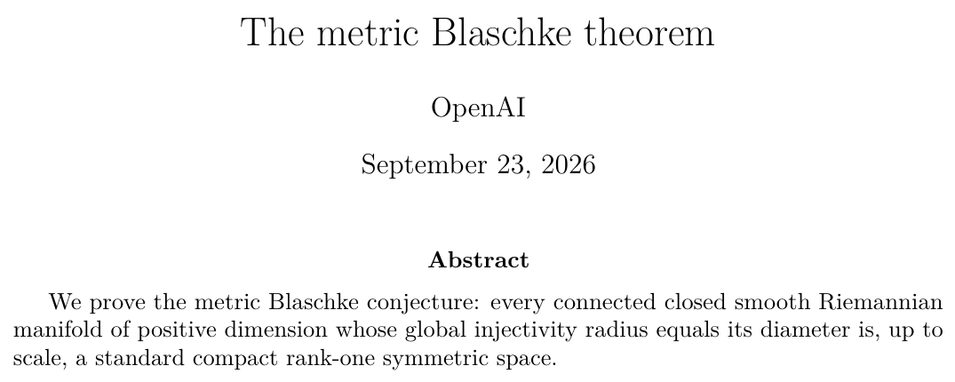 度量 Blaschke 猜想