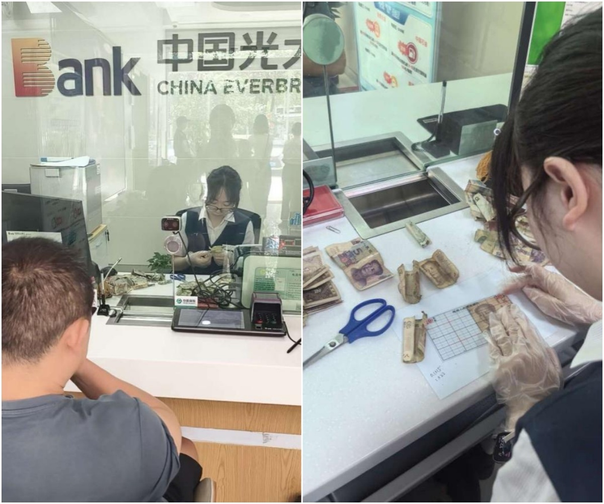 旧钱里爬出小强?光大银行武汉分行柜员用专业诠释“人民币守护者”