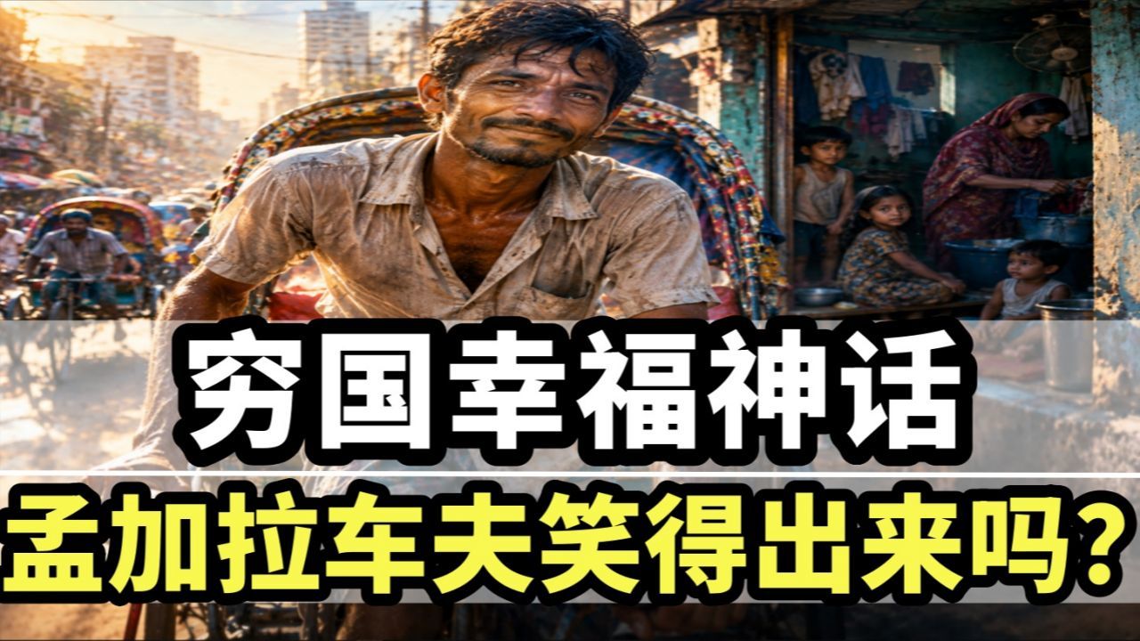 孟加拉车夫一天挣25块养五口人，他们笑得出来吗？