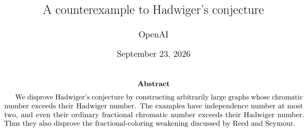 Hadwiger 猜想反例