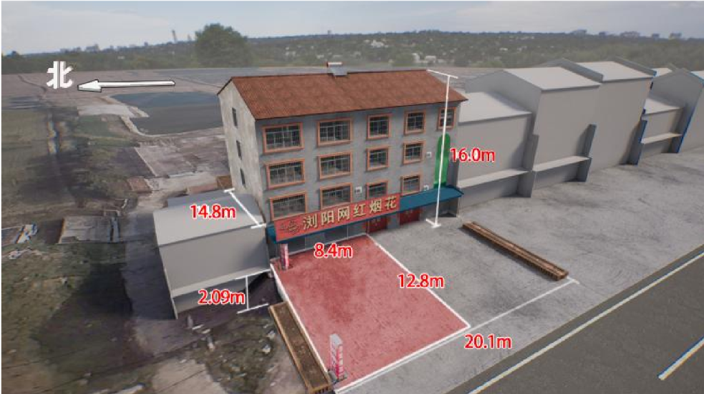 涉事故建筑示意图
