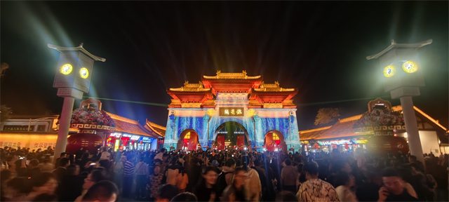 天水伏羲城新增夜游项目《羲里夜境》灯光秀