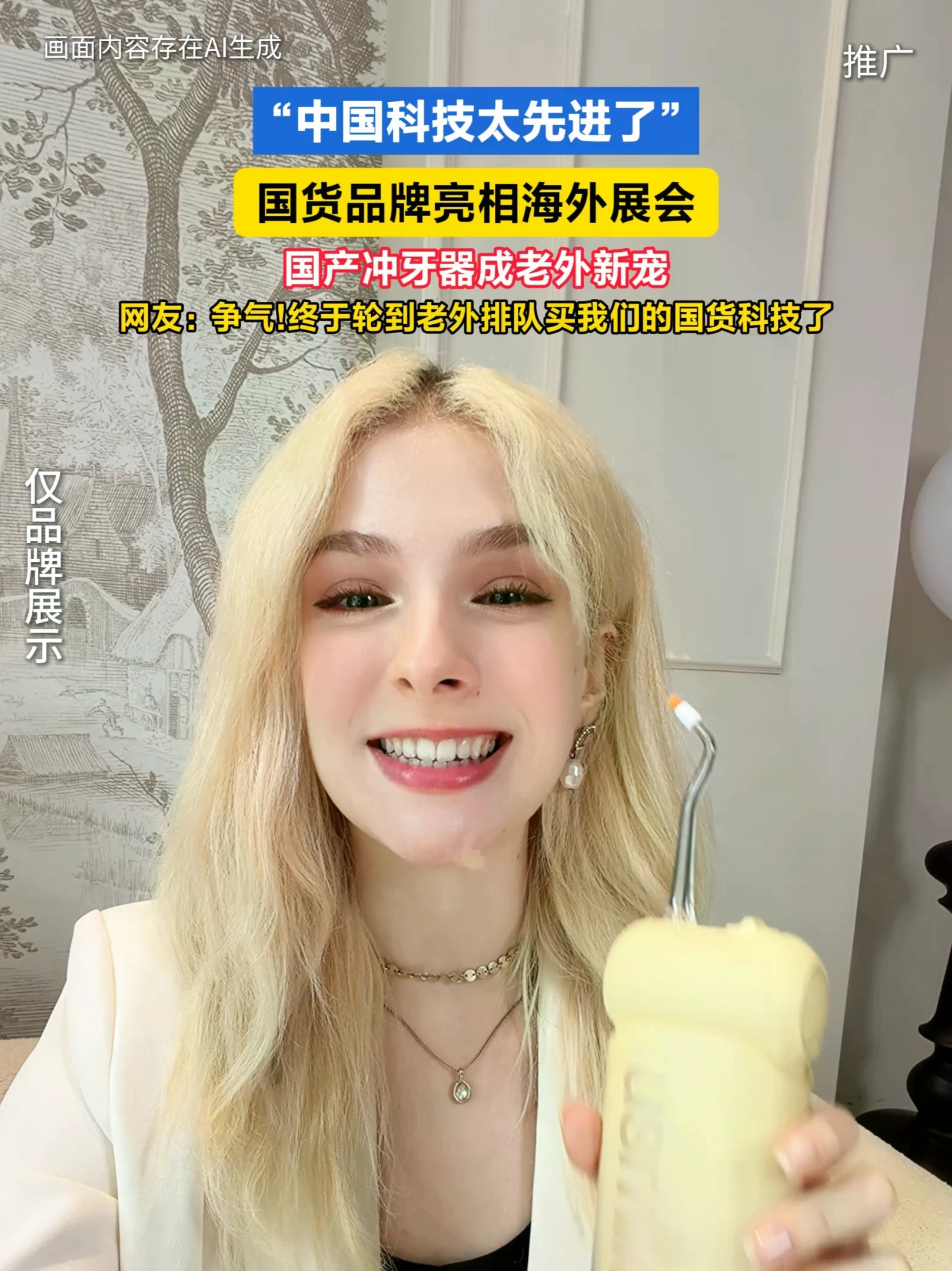 国产冲牙器成新宠 终于轮到国际友人排队买我们的科技产品了！#笑容加冲牙器 （推广）