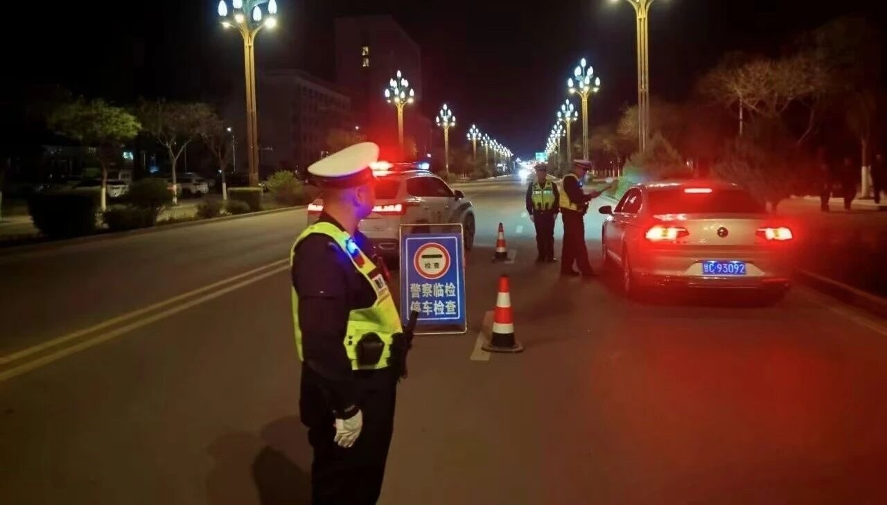民警夜查酒醉驾