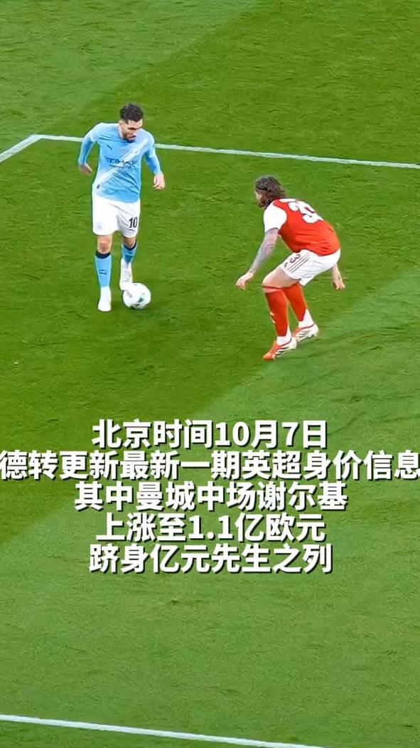 火箭般上涨📈谢尔基两年身价暴涨9000万欧#曼城 #谢尔基