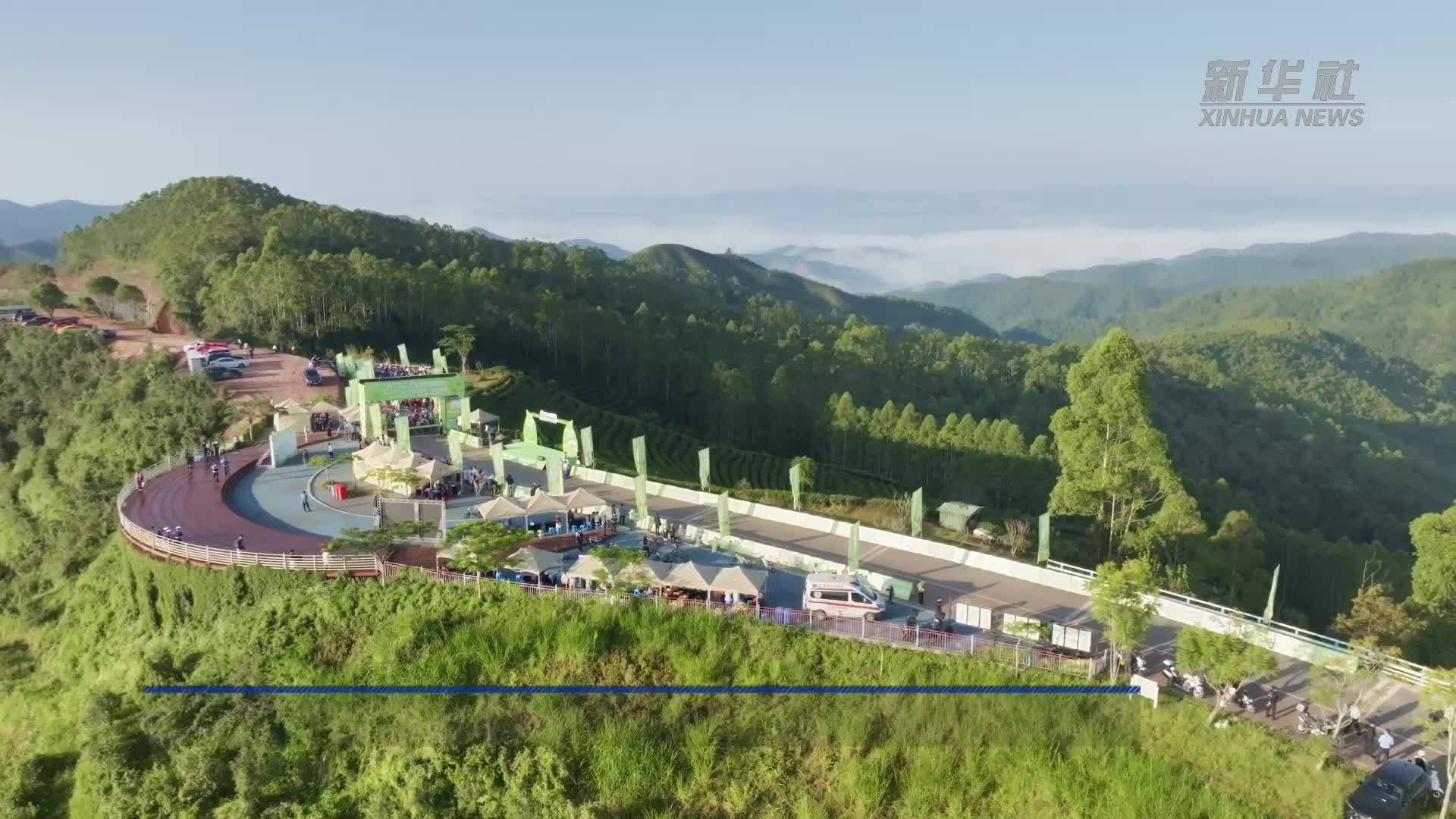 云南思茅：百里茶道上演山地自行车赛