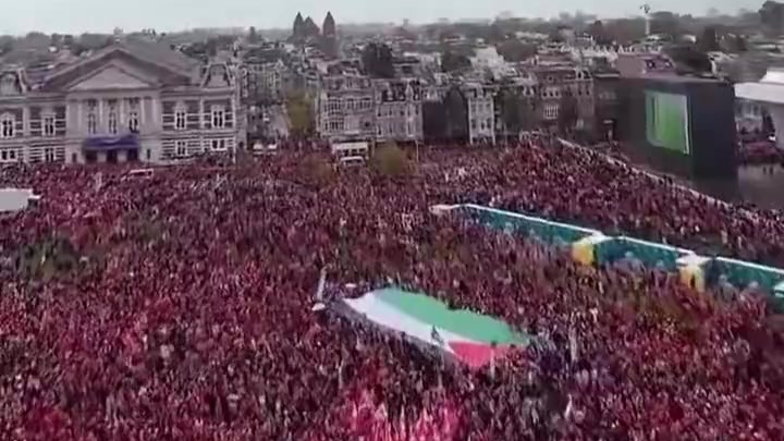 阿姆斯特丹25万人声援巴勒斯坦