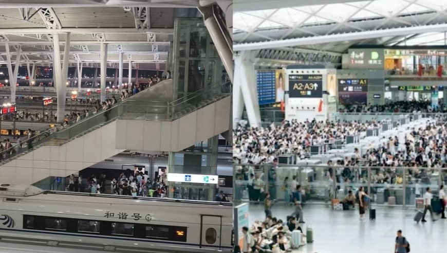 国庆假期，广州南站火上热搜！网友：把高铁当地铁开了