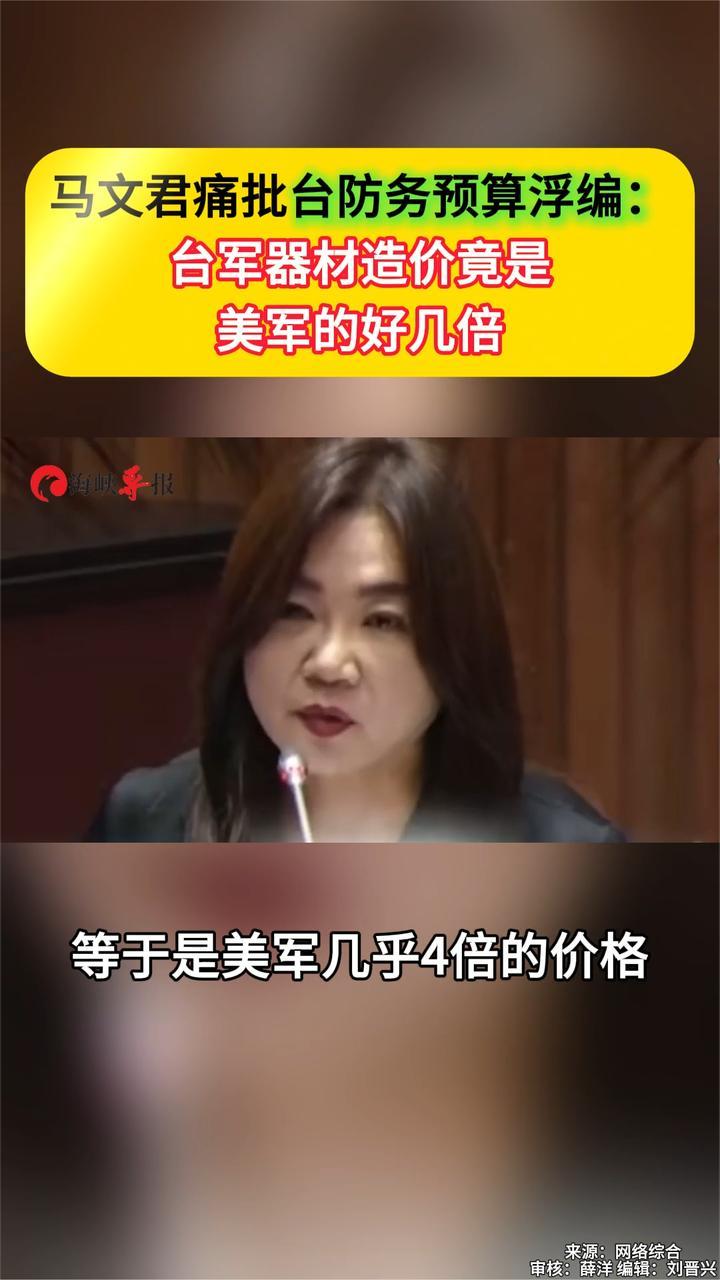 国民党民代痛批台防务预算浮编：台军器材造价竟是美军的好几倍