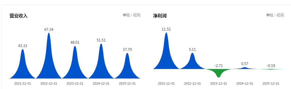 (东岳硅材近5年营收、净利润变动情况 图源巨潮资讯网)