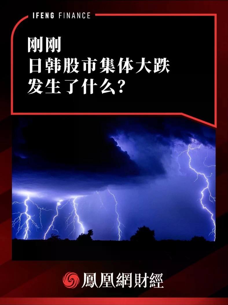 刚刚，日韩股市集体大跌，发生了什么？