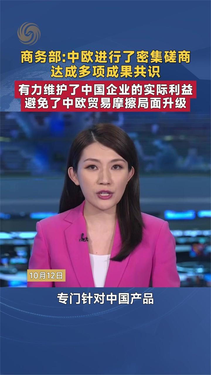 商务部：中欧进行了密集磋商 达成多项成果共识