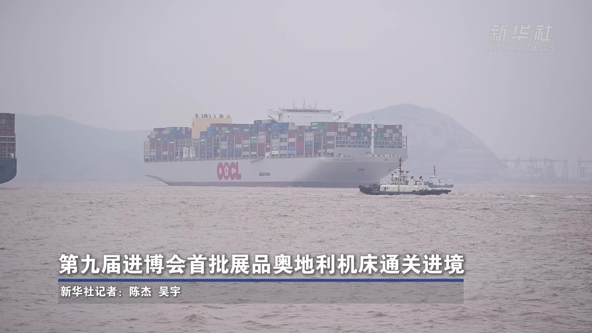 第九届进博会首批展品奥地利机床通关进境