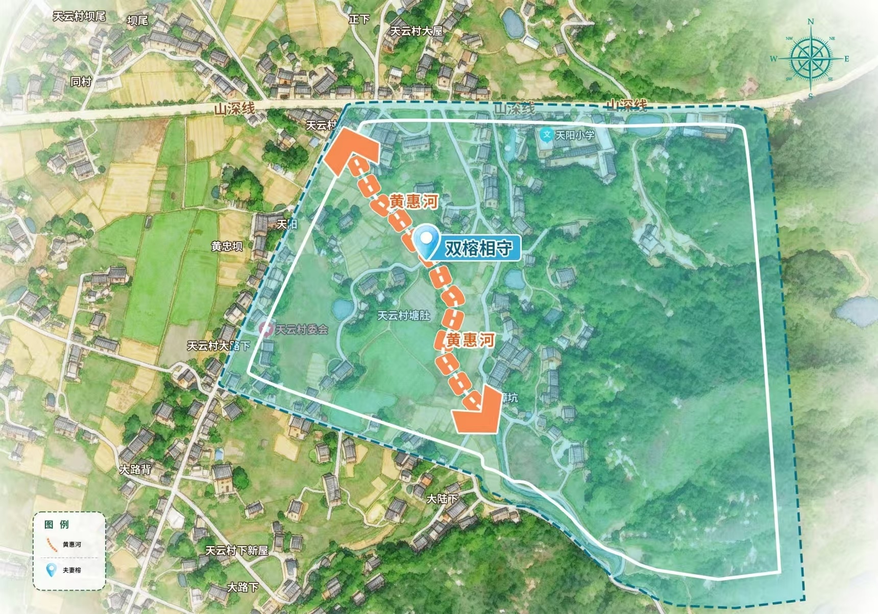一心一河十节点！登云镇发布“百年夫妻榕”文旅IP概念规划