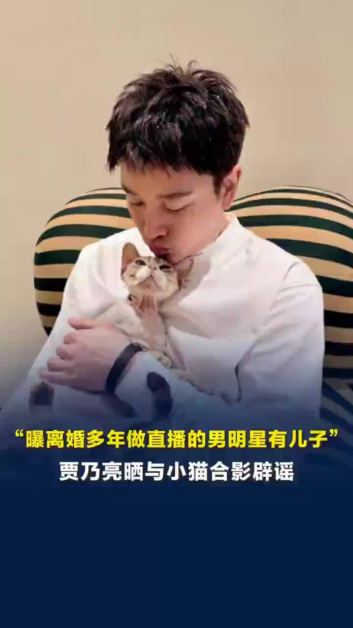 贾乃亮晒与小猫合影辟谣有儿子，媒体评：别让猜谜式爆料消耗公众情绪