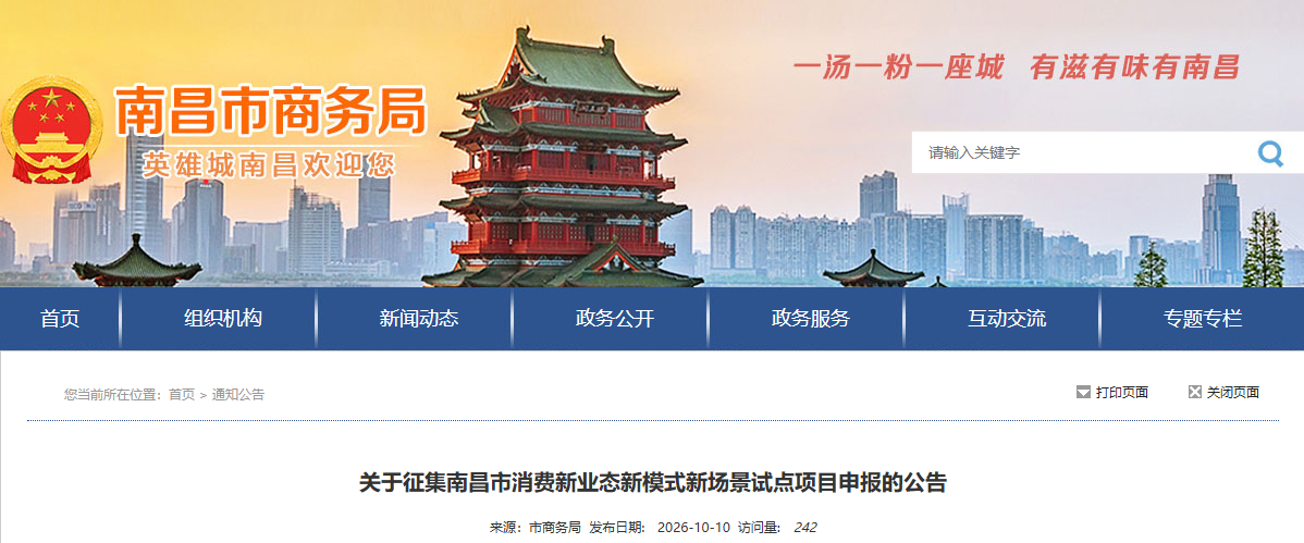 含首店和IP联名等南昌消费“三新”试点项目可申报(图1)