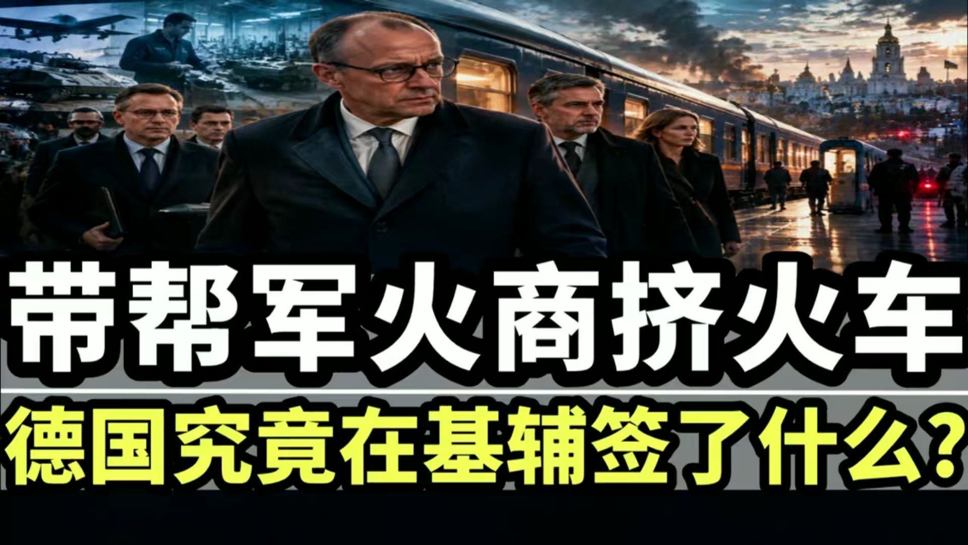 德国总理为什么带着一帮军火商，挤火车跑去基辅签合同？