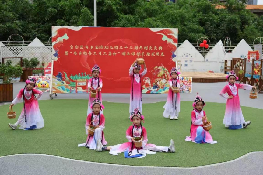 五百年庙会“走”进幼儿园课堂,龙珠萌娃这样“读懂”西乡北帝三月三庙会