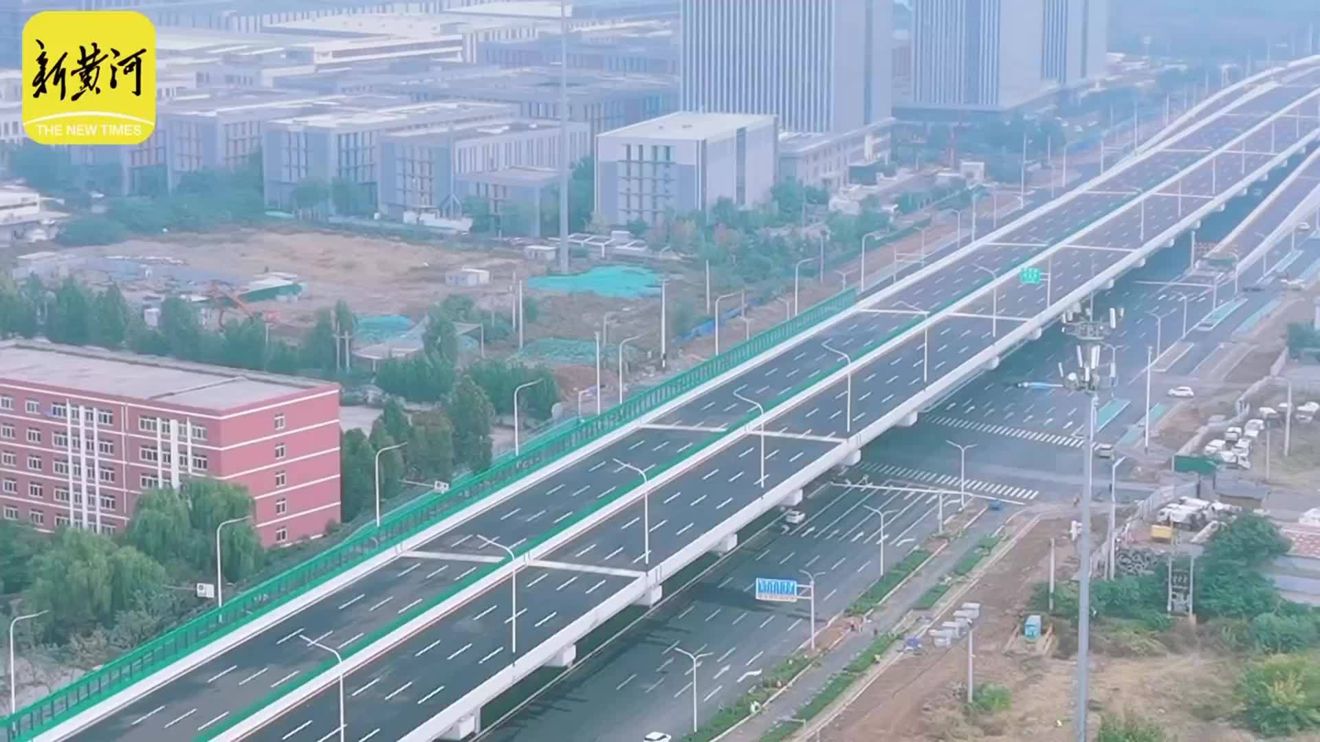 济南工业北路快速路东延工程高架长龙成型