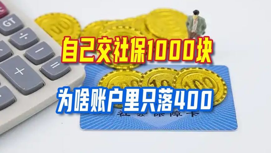 灵活就业交社保，每月交1000，只有400进自己账户？