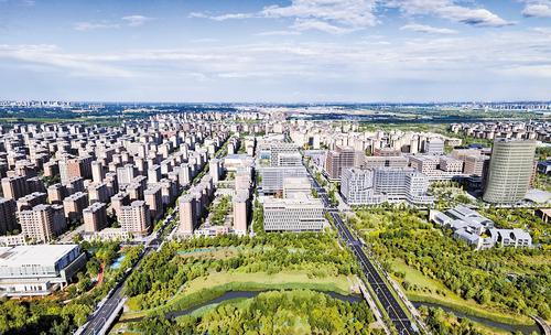近日拍摄的雄安新区容东片区。作为雄安新区首个集中建成区,容东片区承载着回迁群众的“安居梦”。本报记者 刘光昱摄