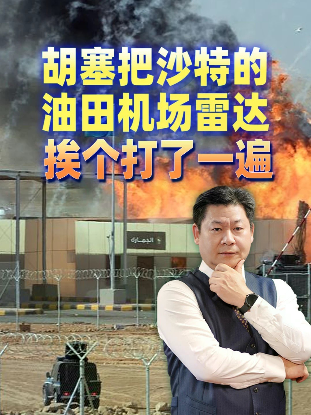 四十八小时六连击！胡塞把沙特的油田机场雷达挨个打了一遍 #零基础看懂全球 #全球创作者计划