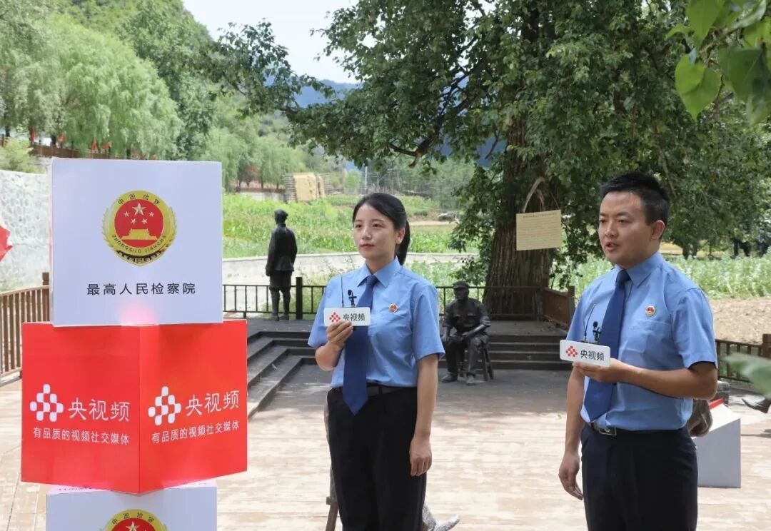 2026年8月4日,主题为“走好新时代检察长征路”的第115次“走近一线检察官”直播活动中,甘南州检察机关干警为网友介绍检察机关守护“红军树”的履职故事。