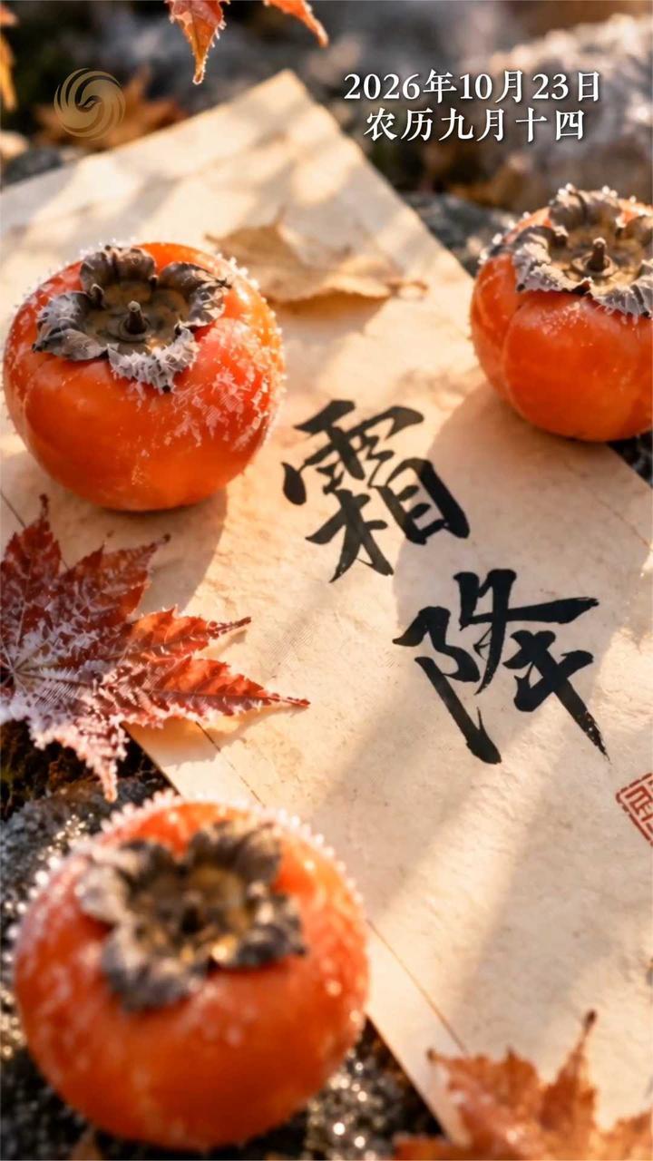 10月23日，农历九月十四，今日霜降