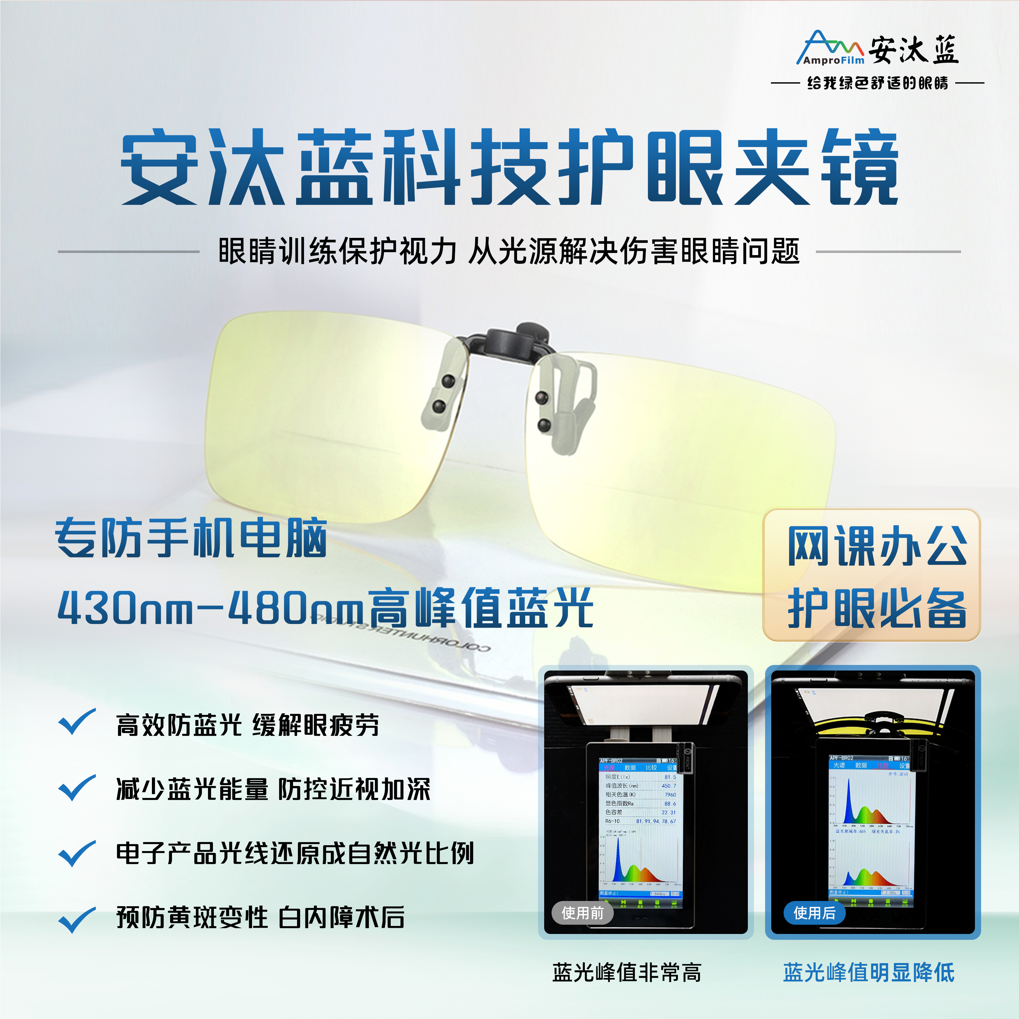 安汰蓝科技护眼镜护眼膜系列