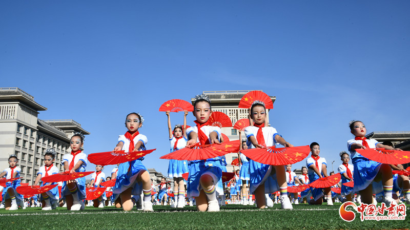 民乐县中小学生大课间集中展演活动现场