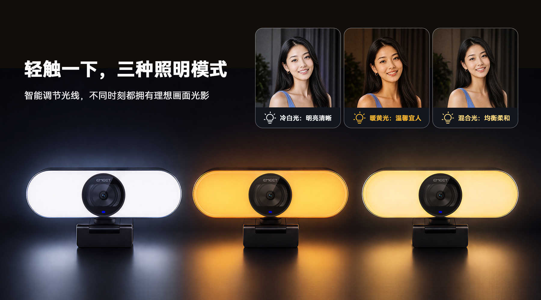 2026年直播摄像头怎么选?EMEET C60E 4K Light 给出答案