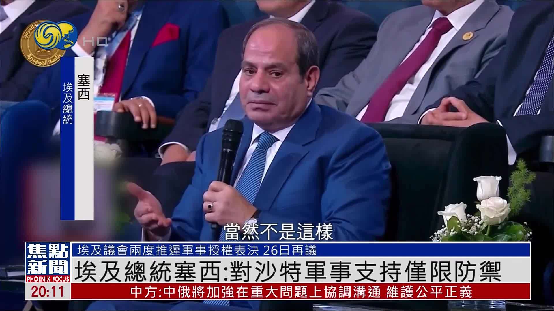 埃及总统塞西：对沙特军事支持仅限防御