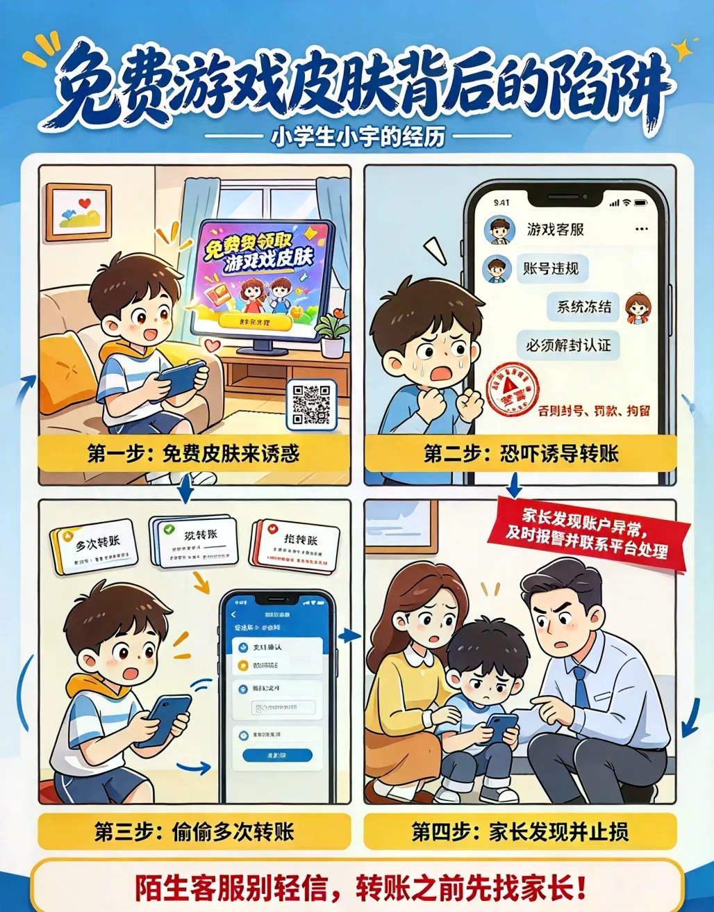 【全民反诈】警惕！专骗未成年人的“游戏恐吓诈骗”来了常德已有孩子中招(图1)