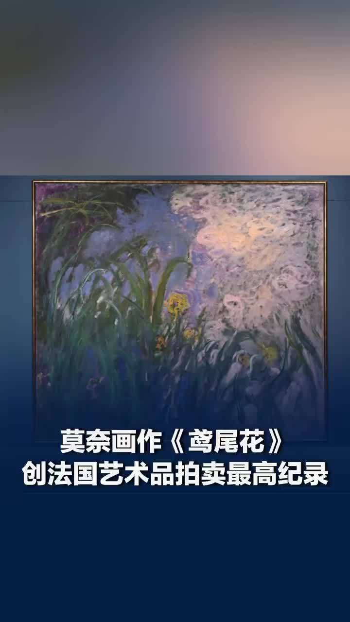 莫奈画作鸢尾花拍出3.74亿元，莫奈画作鸢尾花创法国艺术品拍卖纪录