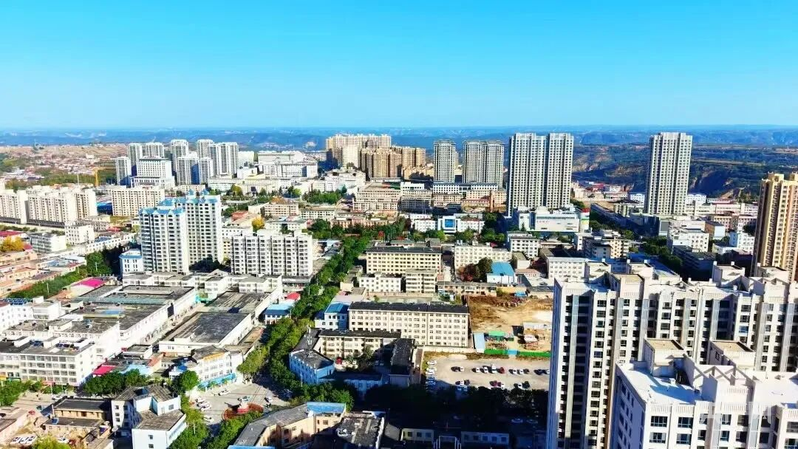 正宁县城俯瞰图(央广网发 正宁县融媒体中心供图)