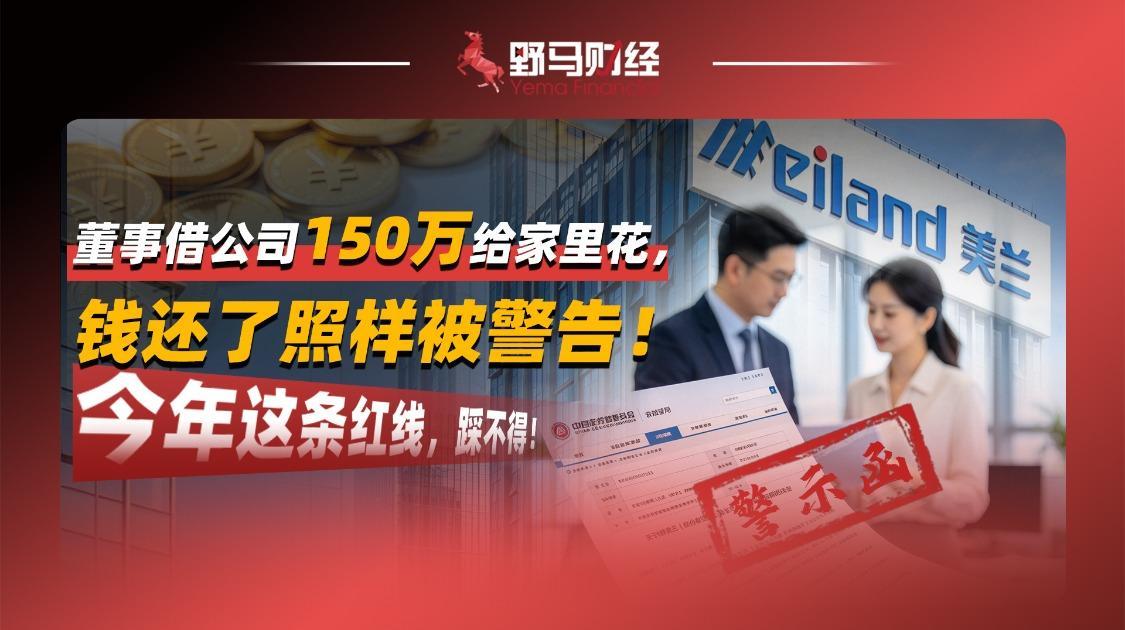 董事借公司150万给家里花，钱还了照样被警告