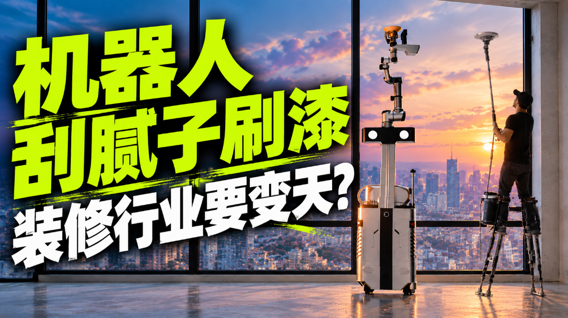 机器人刮腻子刷漆，效率是人工的3倍，装修行业要变天？