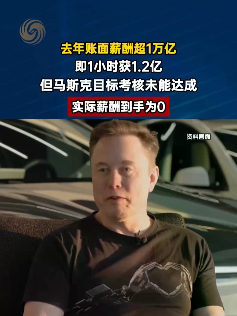 #马斯克特斯拉去年薪酬到手为0 #媒体精选计划