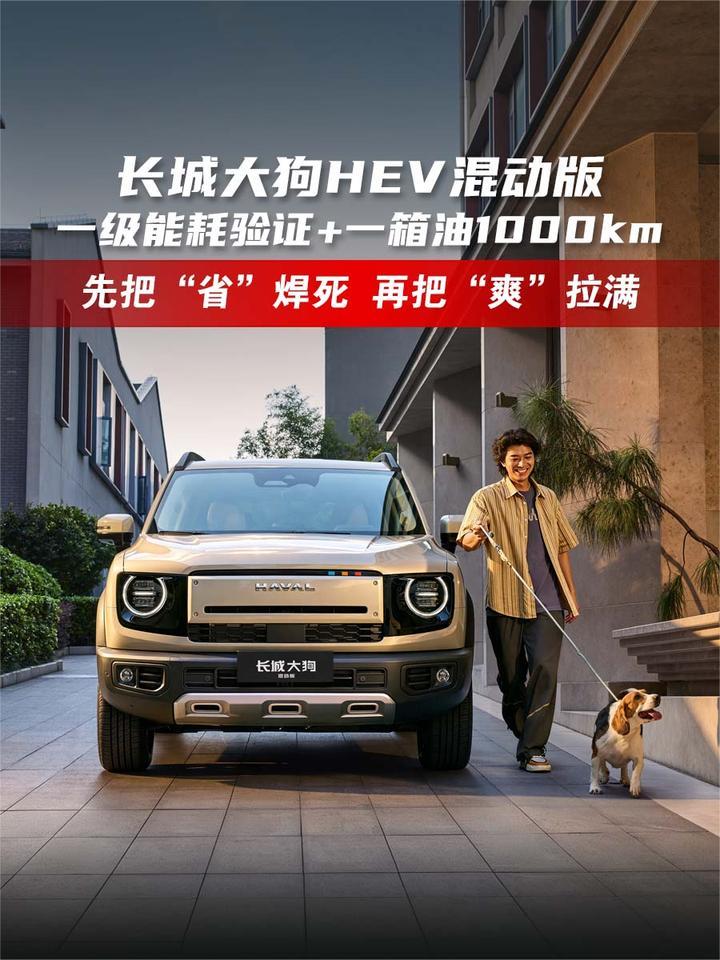方盒子想又省又爽，看看长城大狗HEV混动版