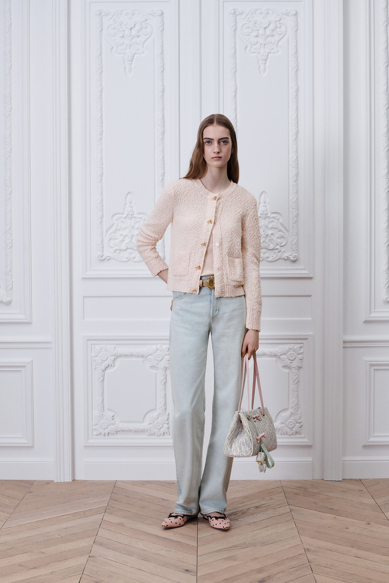 Dior 小号 Dior Promenade 购物袋 - 多色 Dior Oblique Pastel 图案提花面料 包