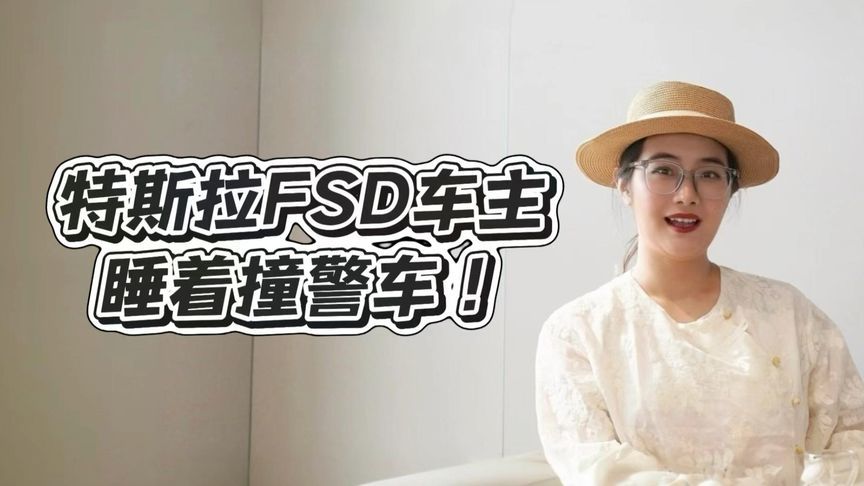 特斯拉车主睡着撞警车