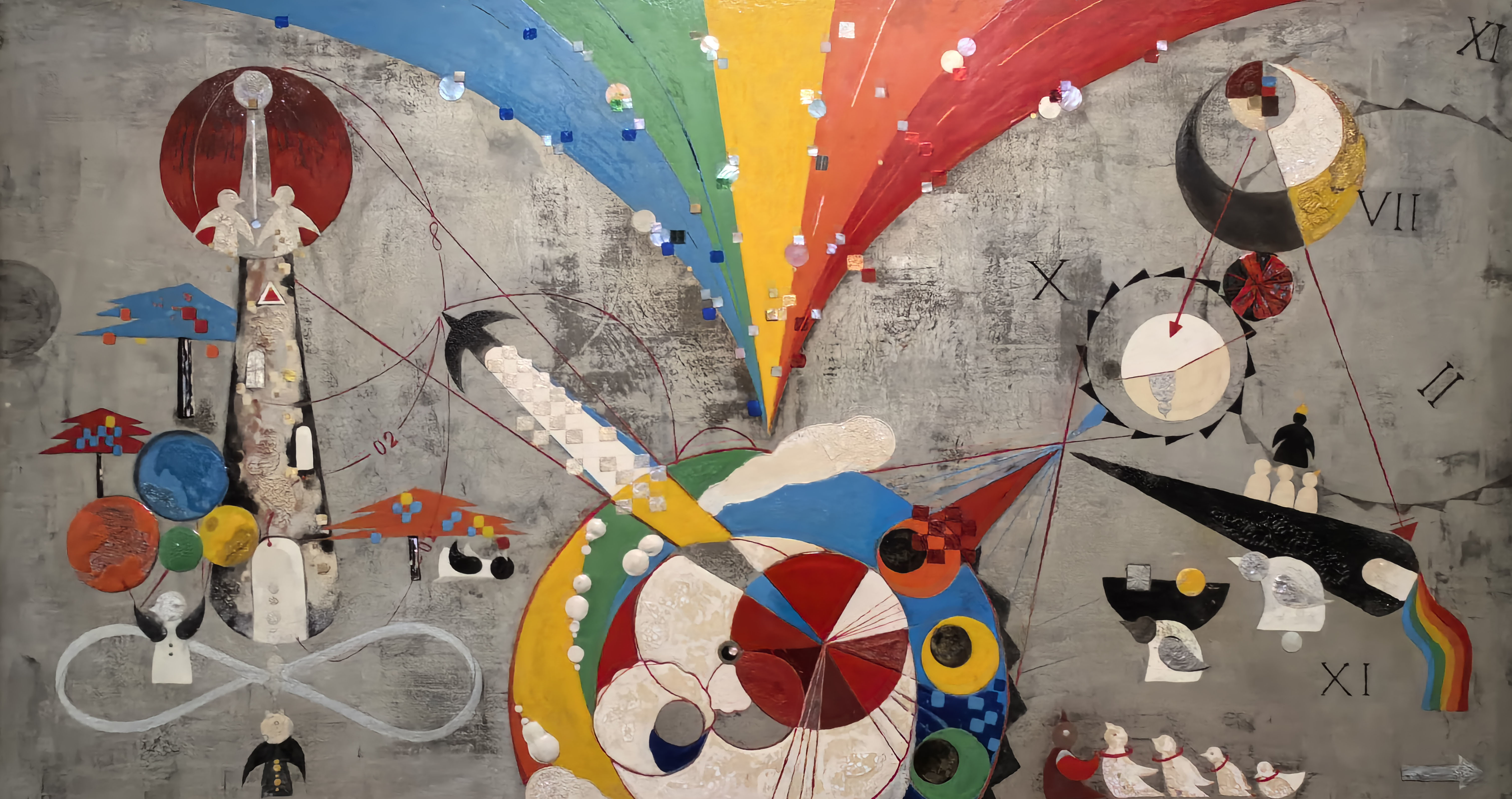漆画 《虹》（造物昌南——中国艺术名校材料与工艺美术大展）方欣钰绘