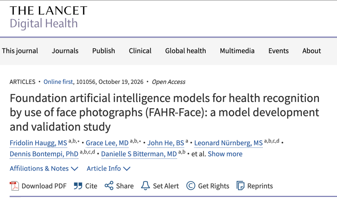 链接:https://www.thelancet.com/journals/landig/article/PIIS2589-7500(26)00079-8/fulltext