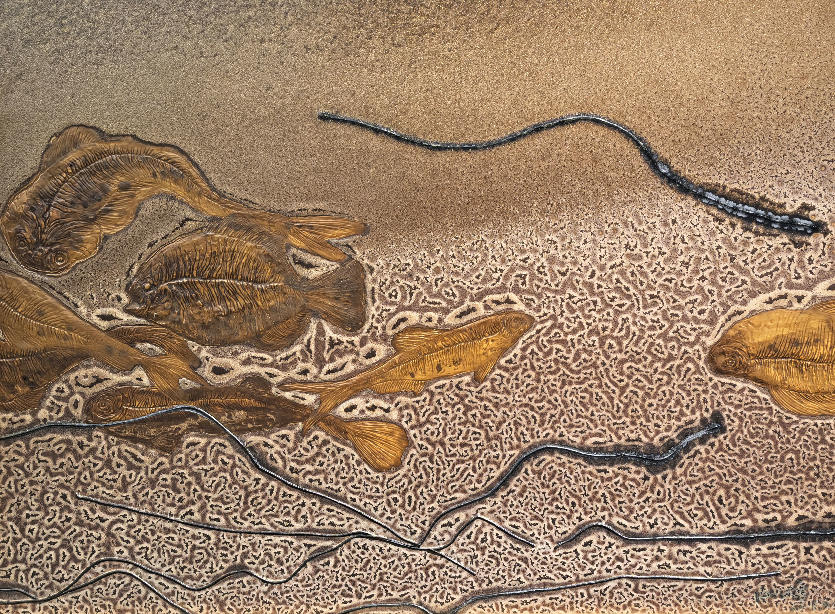 瓷板画 《化石系列》（守正开境——熊钢如师生艺术作品联展）江鹏绘