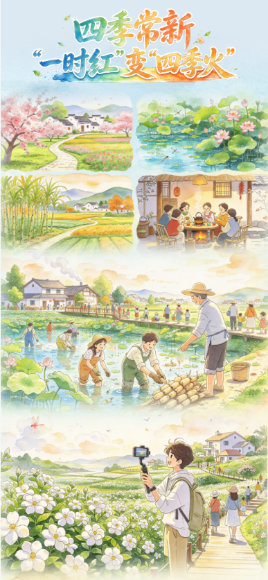 江西共青城：陌上花开 “跃”进村来