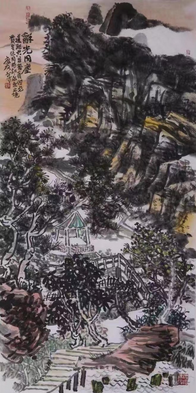 黄实享，和光同尘，136x68cm