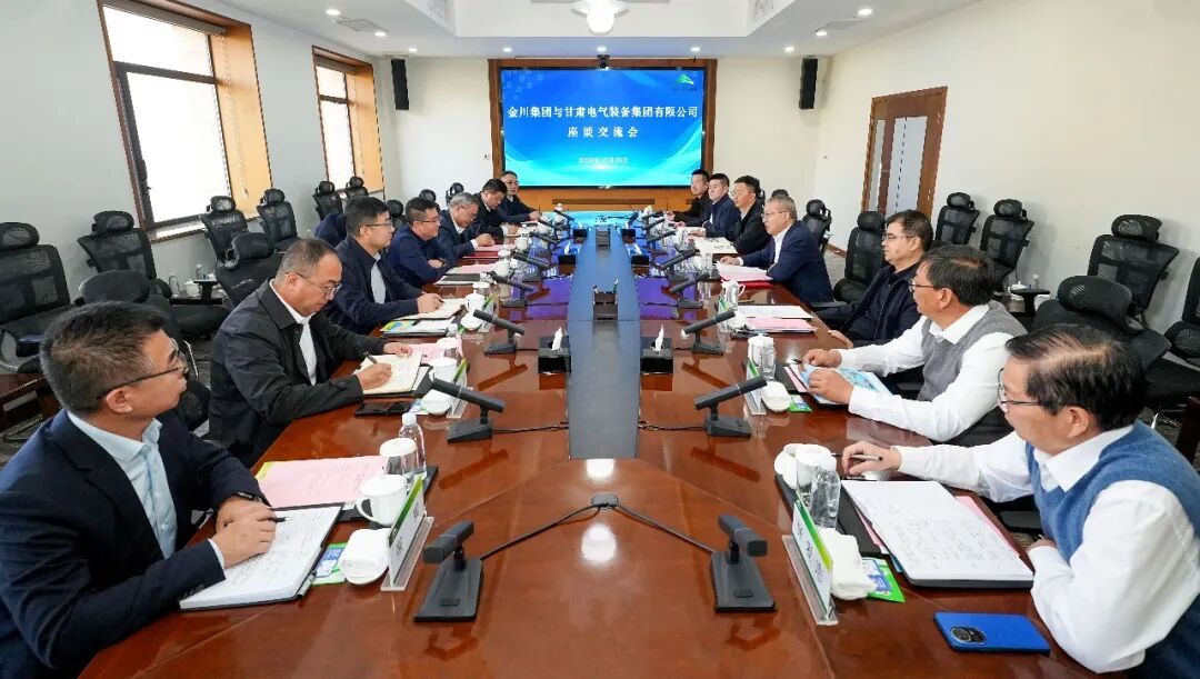 金川集团与甘肃电气集团座谈交流　侯振国　摄
