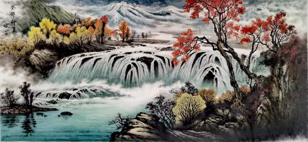 《雪山凌波》136×69cm